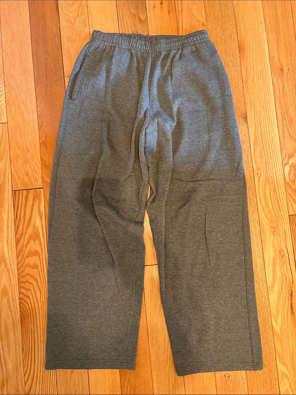 Athletic Works Men's Charcoal Gray Elastic-Waist Sweat Joggers